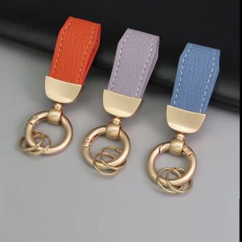 New Car Luxury Couple Metal Leather Keychain for Women Men - Dongguan Hongsheng Craft Gifts Co., Ltd. - China