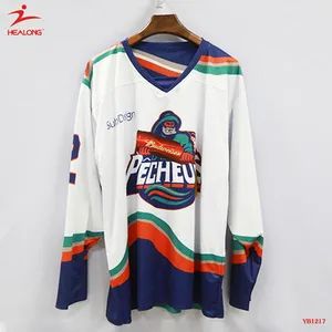 Healong OEM Sportswear Sublimation Printing Ice Hockey Jersey - Guangzhou Healong Sportswear Co., Ltd. - China