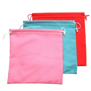 High Grade Soft Jewelry Velvet Bags Custom Drawstring Closure Flannel Velvet Gift Pouches - Wuxi Kingda Microfiber Fabric Co., Ltd. - China