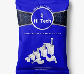 White Hi Tech 14mm PVC Cable Clip, Packaging Size: 100 pieces/packet - Higrip Industry - India