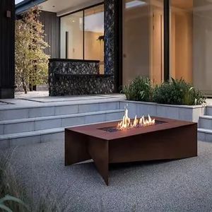 Modern Outdoor Gas Fire Pits Corten Steel Fold Fire Table/Fireplaces - Henan Smallalley Trading Co., Ltd. - China
