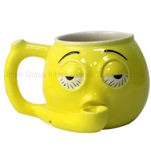 Ceramic Cartoon Creative Smoking Cup Pipe Mug 3D Custom Pattern Logo - Jinan Glass International Trade Co., Ltd. - China