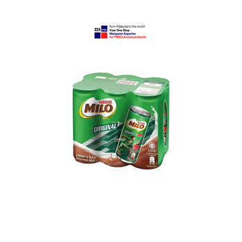 MI LO Can pack of 6 Original 240ml multipack ActiveGo chocolate malt cocoa milk drink Malaysia direct factory Wholesale bulk buy - ZH FIRST COFFEE SDN. BHD. - Malaysia