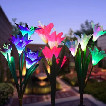 Solar Lily Lanterns Colorful LED Floor Lights Decorative Lights Lawn Lights Garden Decorative Lanterns - SZ Better Limited - China