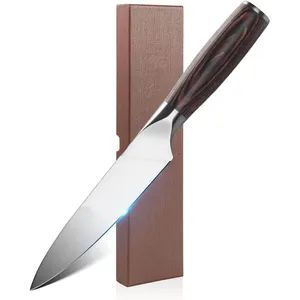 Ds-2964 Utility Knife 5 Inch Small Kitchen Chef Knife Multi-Purpose Knife Meat Vegetable Paring Knives- German Hc Stainless Steel - Ergonomic Pakkawood Handle - Chongqing Deng's Yaohe Knifeware Co., Ltd. - China