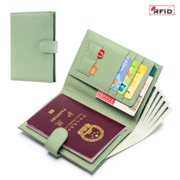 Leather Passport Holder ID 8 Card Slots Card Wallet Fashion Card Holder for Women Luxury RFID Passport Holder - Guangzhou Yujia Industrial Co., Ltd. - China