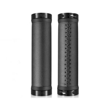Bicycle Handle Bar Leather Grips MTB Bike Handlebar Color Black Length 130mm Trademark OEM Width 300 - 400mm Origin Hebei, - Hebei Hongchi Bicycles Co., Ltd - China