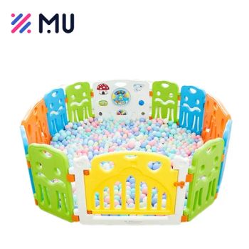 Baby Kids Indoor Fences Colorful Plastic PE Combinable Playpen with Playground - Market Union Co. Ltd. - China