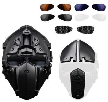 Modular Full Face Helmet with Tactical Mask for Outdoor Cycling - Nanjing Kango Outdoor Products Co., Ltd. - China