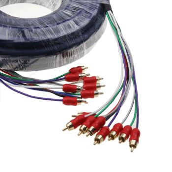 Snake 8 Channel Twisted Pair Male Plug RCA Snake Cable Stereo Audio & Video Car Cables 30FT - Hangzhou FrankEver Imp. & Exp. Co., Ltd. - China