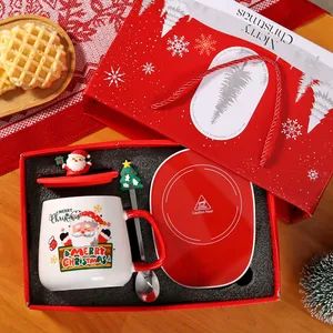 55 Degree Constant Temperature Christmas Coffee Cup Set Heating Pad Luxury Gift Box - Jinjiang Yougood Import&Export Co., Ltd - China