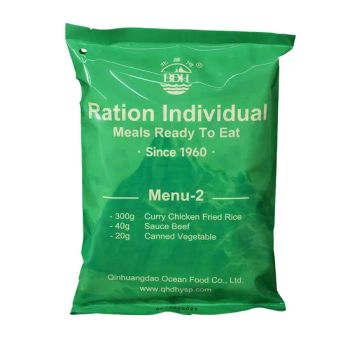 Menu 2 Instant Survival Foods Self Heating Meals Mre Meals Ready to Eat - Qinhuangdao Ocean Food Co., Ltd. - China