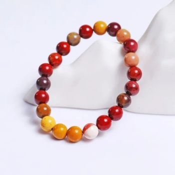 New Arrivals 8mm Crystal Stone Jewelry Natural Mookaite Jasper Crystal Fashion Beaded Bracelets - Xiamen Amore Gift Solutions Co., Ltd. - China