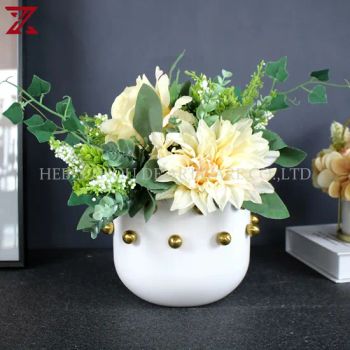Nordic Stainless Steel Ball Round Vase Stand Luxury Metal Vases for Wedding Party Decor - Hebei Zhou De Artware Co., Ltd. - China