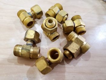 Oxygen T Connector, 4 mm Weight 50 gm Shape T Shape Colour Golden Material Brass Finish Polished Pitch Size 4 - Shilpa Gas Agency - India
