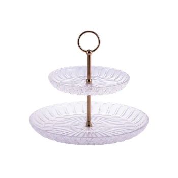 3 Layers Clear Embossed Decorative Wedding Party Plastic Fruit Tray Cake Plate - Guangzhou Shunyi Long Trade Co., Ltd - China