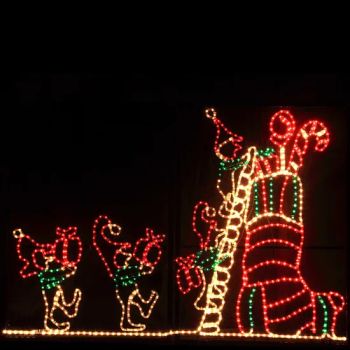 Outdoor 2D LED Rope Light Christmas Lighted Decoration for Street - Zhongshan Vision Lighting Company - China