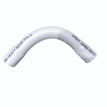 90 Degree White Orbit Long PVC Bend Brand Orbit Color White Inner Diameter 26mm Bend Angle 90 Degree Connection Type - Sivaram Traders - India