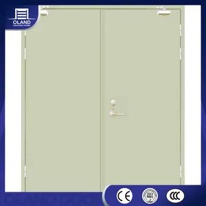 Fire-Resistant Steel Door Glazed White Primed Metal Doors Origin China Material Steel Type Fireproof Trademark OLAND Open Style - Shanghai Oulande Door Industry Co., Ltd - China
