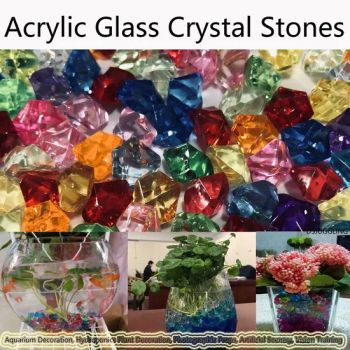 Artificial Color Rock Acrylic Glass Crystal Stone Plastic Vase Decorative Stone Fish Tank Home Wedding Decorations - Changzhou Dawson I. A. E. Co., Ltd. - China