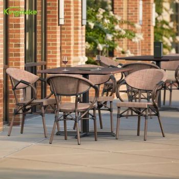 Bar Hotel Outdoor Aluminum Garden Tables and Chairs Patio Furniture Dining Set - Foshan Kingmake Industry Co., Ltd. - China
