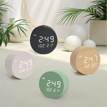LED Digital Display Desk Table Alarm Clocks Wood Room Decoration Electronic Clock Table for Younger - Xiamen JieMiGao Import and Export Trading Co., Ltd - China