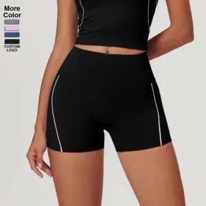 Tight Yoga Shorts High-Waist Fitness Shorts Women's Running Pants - Xiamen Meiju Garment Co., Ltd. - China