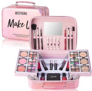 Online Wholesale and Retail Popular Color Three-Dimensional Shiny Makeup Set Eye Shadow Powder Blusher Lipstick Beginner Facial Makeup Set Palettes Makeup Kits - Yixing Allwin Products Co., Ltd. - China