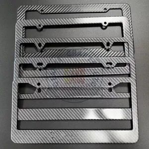 Custom Black Carbon Fiber Plate Border Metal Plastic License Frame - Hangzhou Qianxi Crafts Co., Ltd. - China