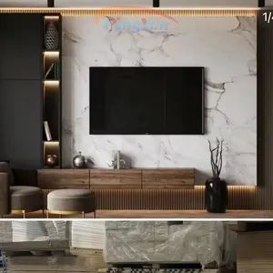 UV High Gloss Marble Wall Panel Sheet PVC Marble-Wall-Panel UV Marble Sheet - Pingyun Deco Material Co., Ltd. - China