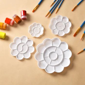 Plastic Artist Paint Palette Tray Portable Watercolor Oil Acrylic Paints Mixing Palette - Jinhua Gowin Canvas Co., Ltd. - China