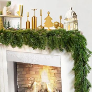 Christmas Decoration Pine Needles Garland Greenery Artificial Pine Leaves Wall Decoration Door Hanging Plastic Rattan - Suzhou Lixiang Pai Technology Co., Ltd. - China