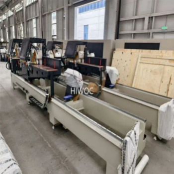 CNC Double Heads Mitre Cutting Machine PVC Doors and Windows Making - Jinan Hiwoc Group Co., Ltd. - China