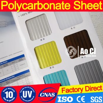 Twin-Wall 6mm Hollow Polycarbonate Sheet ODM OEM Yes Trademark AOCI Model NO. KQ-123 HS Code 3902900020 Certificate ISO SGS CE - Zhejiang Aoci Decoration Materials Co., Ltd. - China