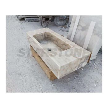 Starstone Custom Order Corner Marble Pedestal Sink Marble Bathroom Washbasin Vanity Marble Sink - Stone (Quanzhou) Supply Chain Co., Ltd. - China