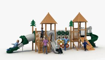 Swing, Slide, Ladder, and Climbing Wall Foldable Wooden Play Set Indoor Play Gym Indoor Playground for Kids - Wenzhou Beimei Amusement Equipment Co., Ltd. - China