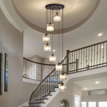8 Lights Long Chandeliers for High Ceilings, Modern Crystal Pendant Light, Long Raindrop Drop Lamp, Hanging Flush Mount Chandelier Ceiling Light - Jiangmen Magellan Technology Co., Ltd. - China