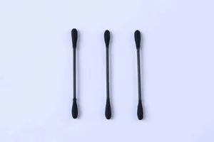 Black Paper Stick Multi-Purpose Cotton Swab HS Code 56012100 Trademark OEM/ODM Origin Hubei China Specification - AIJIE COTTON SWAB LTD. - China