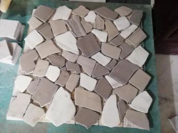 Irregular Tumbled Natural Stone Mosaic Pattern Design Tiles Usage Floor Color Mixed Origin Fujian Model NO. e66 Size - Xiamen Carmel Stone Industry Co., Ltd - China