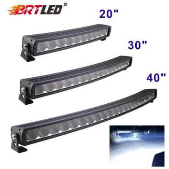Light Bars Trucks LED off-Road Brtled Super Slim 20 32 43 Inch LED Curved Single Row Light Bar - Brighter Led Lighting Co., Ltd. - China