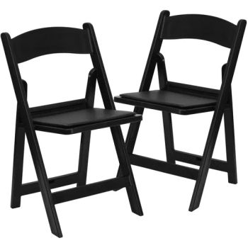 Hotel Garden Wedding Padded Plastic Black Resin Folding Chairs for Events - Zhejiang Blooming Home Products Co., Ltd. - China