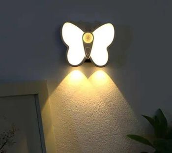 Indoor Security Night Light 1200mAh Rechargeable Wall Mounted Lamp Butterfly Shape Cabinet Light for Bedroom - Ningbo Weixin Houseware Co., Ltd. - China