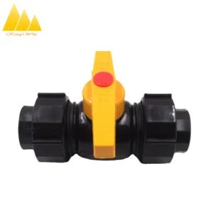 Plastic Black PE Double Union Two Piece Ball Valve - Ningbo Kingwin Co., Ltd. - China