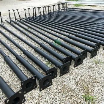 Lamp Poles Hot DIP Galvanized Stainless Steel Double Arm Street Light Pole - Jiangsu Xuyida Construction Engineering Co., Ltd - China