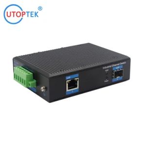 Unmanaged Poe 1 Port 10 100m 1SFP Slots Industrial Network Switch Poe Media Converter - Shenzhen Utop Technology Co., Ltd. - China