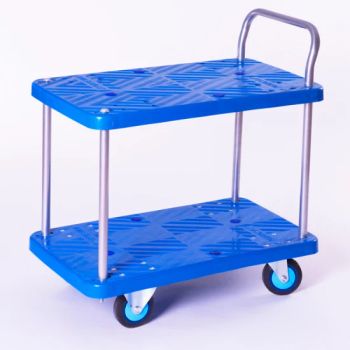 Warehouse Pallet Racking Use Trolley Logistics Wheel Barrows Flatbed Truck Racking System Accessories - Jiangsu JISE Intelligent Storage Equipment Co., Ltd. - China