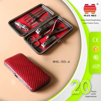 10 in 1 Japanese Manicure Pedicure Sets in a Leather Case - Foshan Fengdeli Nail Clippers Manufacturing Co., Ltd. - China