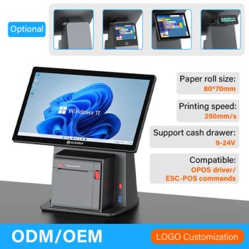 Scangle 14.1" Desktop Cash Register POS Terminal with Built-in 80mm Printer - Shenzhen Scangle Technology Co., Ltd. - China