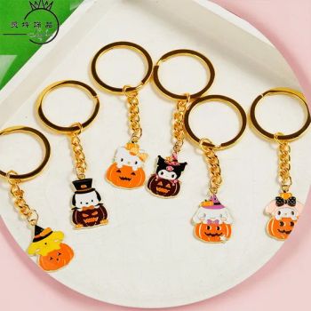 Cute Halloween Pumpkin Keytag Custom Anime Keychain Promotional Metal Keychain Personalized Logo - Quanzhou Xiaoye Trading Co., Ltd. - China