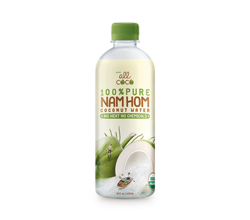 100% Pure Organic Nam Hom Coconut Water (All Coco Brand) Place of Origin Thailand Packaging PET Bottle Size 473 ml Shelf Life 24 Months from produced date at  ≤ (-18)°C, 60 Days after thaw at 2-4°C. - ALLCOCO CO. LTD. - Thailand